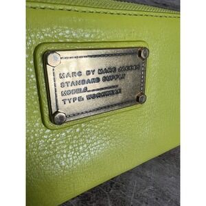 Marc By Marc Jacobs Chartreuse Pebbled Leather Wallet